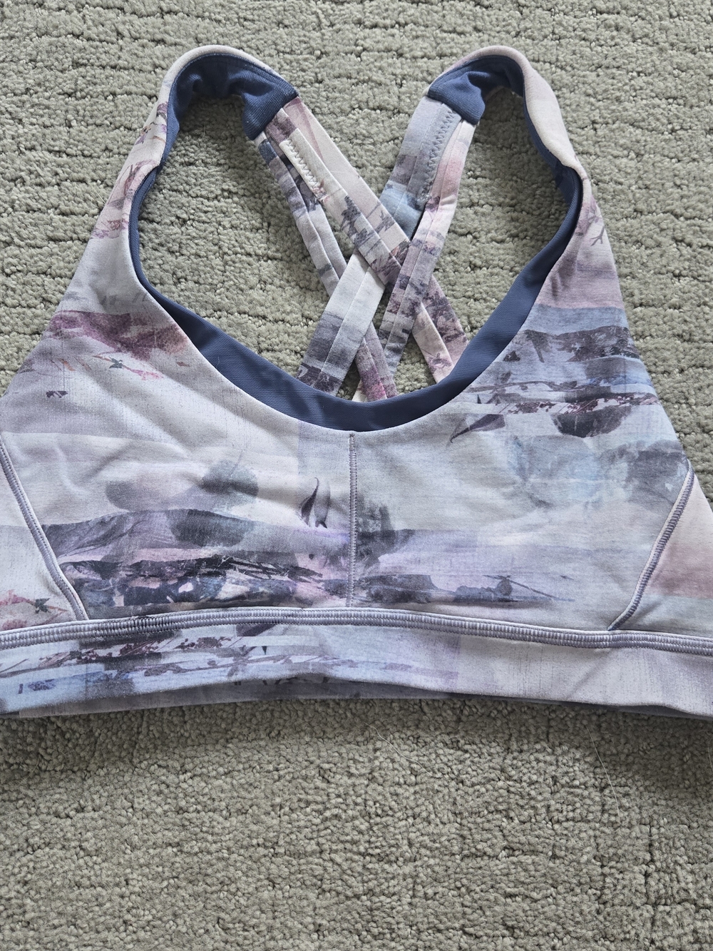 lululemon athletica Lavender & Dusty Blue Crossback Sports Bra